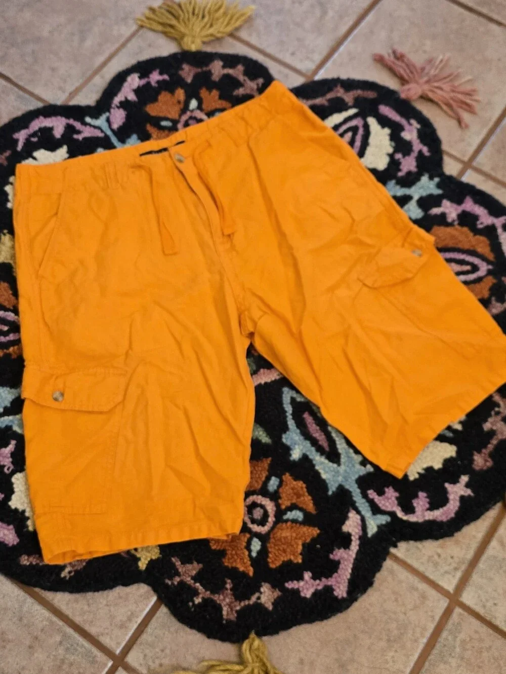 🔥🔥Y2K baggy Sean John orange linen cargo shorts size 36🔥🔥 #cargo #linen #y2k